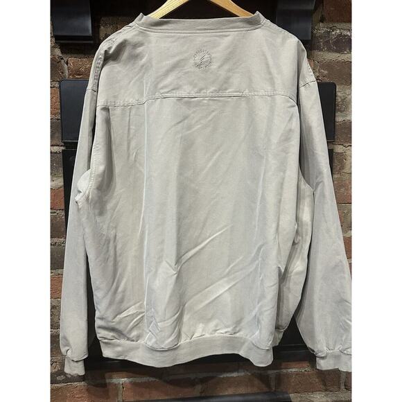 Va Tech Hokies Men’s V Neck Pullover Pockets Lightweight XL Tan Football - Picture 2 of 8